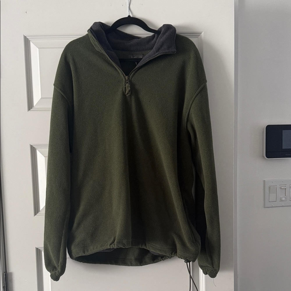 Olive Green 3/4 Zip Up Sweater Van Heusen XL